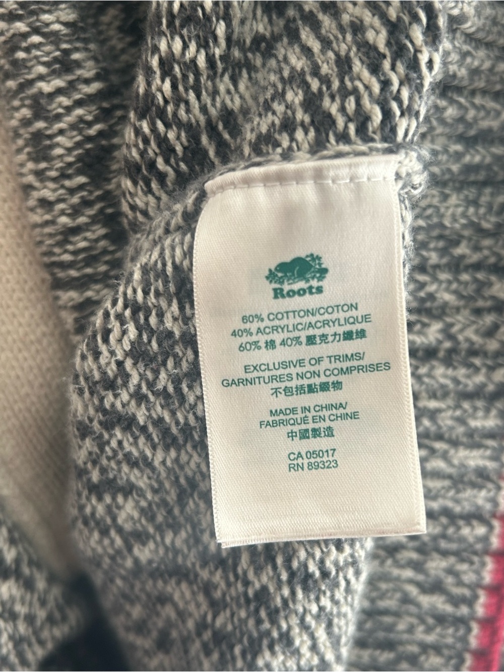 Roots Canada Women's Sweater Size XL Long Cardigan Collar Button-Up Grey - Picture 4 of 9